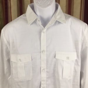 3/$35 New Alfani long sleeve button casual shirt